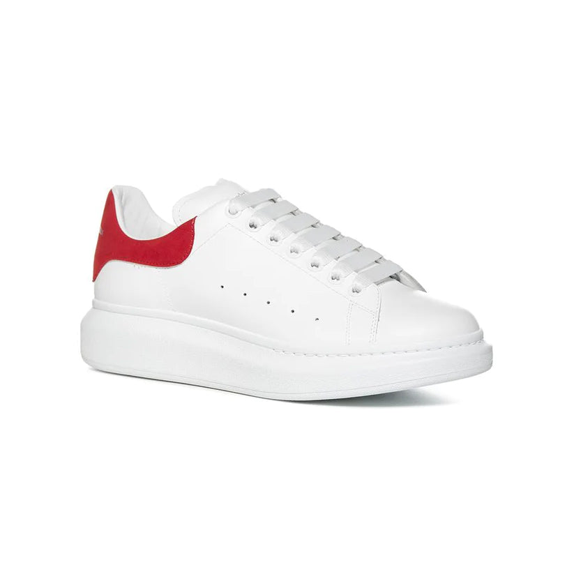 Alexander McQueen Sneakers Oversized Bianche con Dettaglio Rosso