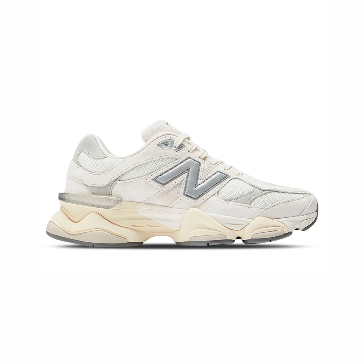 New Balance 9060 Scarpe Uomo Bianche in Pelle Scamosciata Retro Eleganti