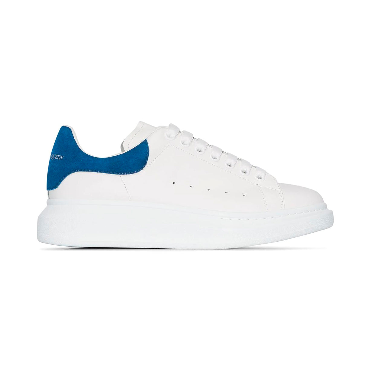 Alexander McQueen Sneakers Oversized Bianche con Dettaglio Blu Paris