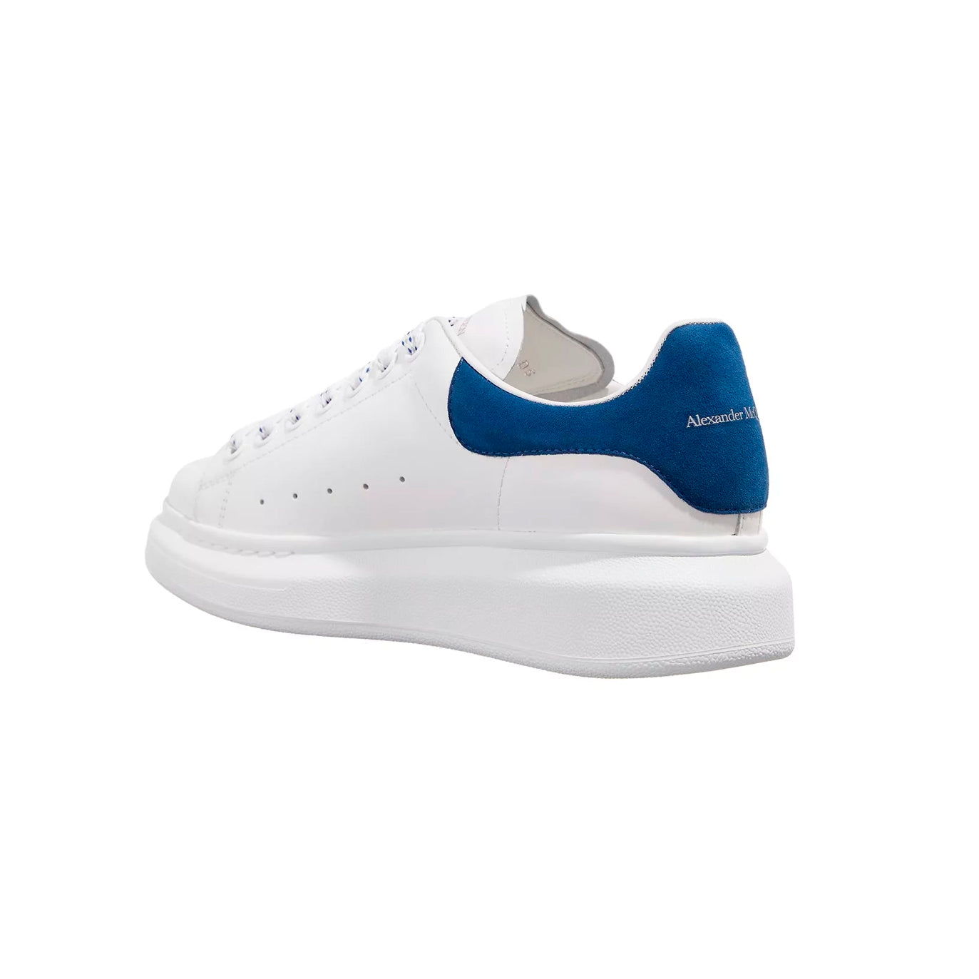 Alexander McQueen Sneakers Oversized Bianche con Dettaglio Blu Paris